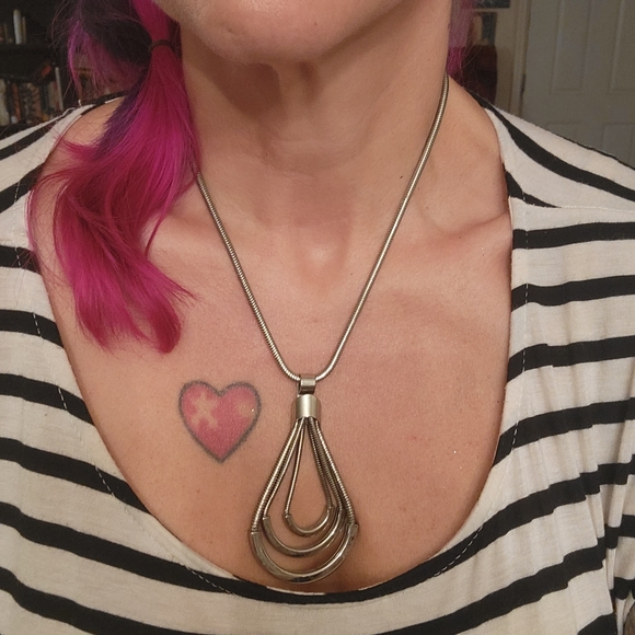 80s rope statement necklace - Picture 2 of 2